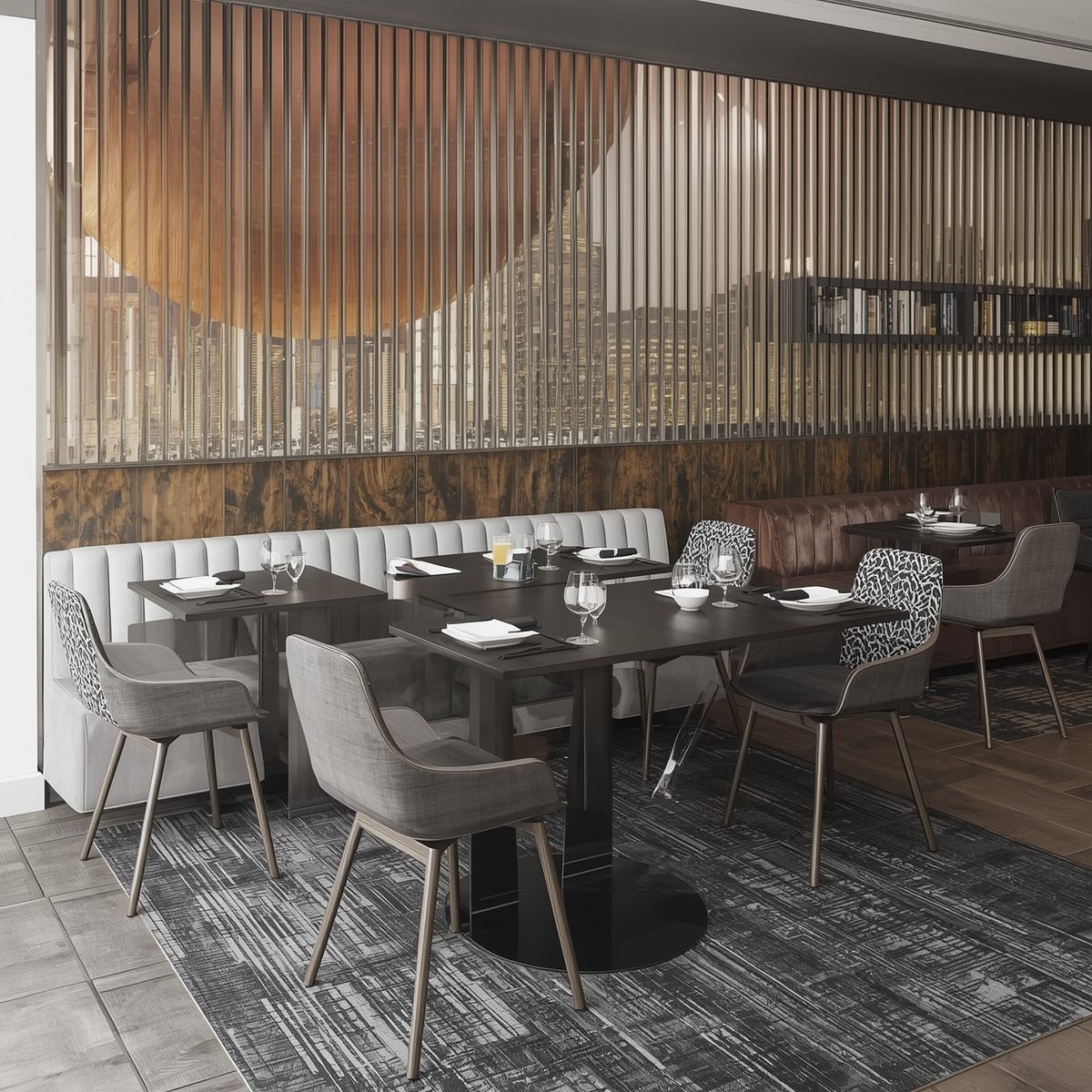 Hospitality bar counter detail